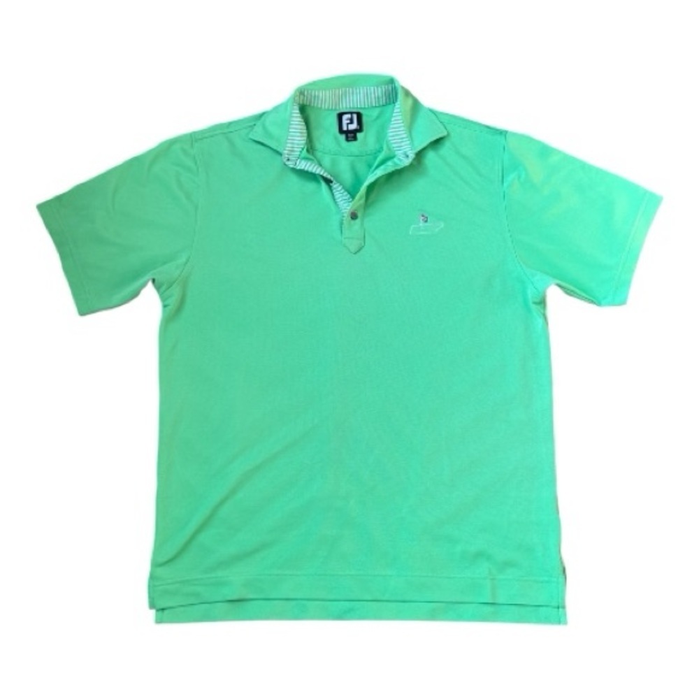 Footjoy Mens Golf Polo Shirt Mint Green Stretch Size Medium